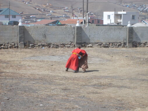Young buddhist monks in Mongolia