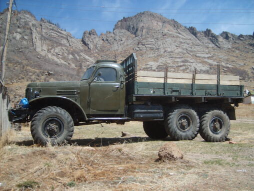Old Russian truck in Mongolia