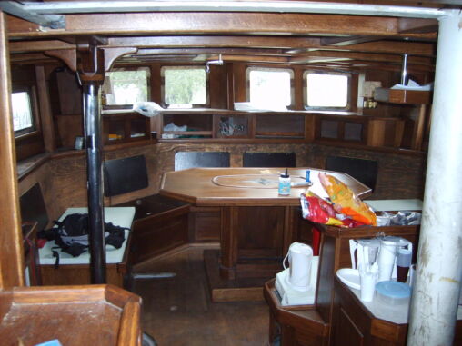 Interior of the sailboat