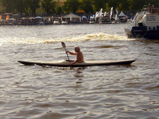 Man on kayak