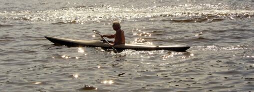 Man kayaking