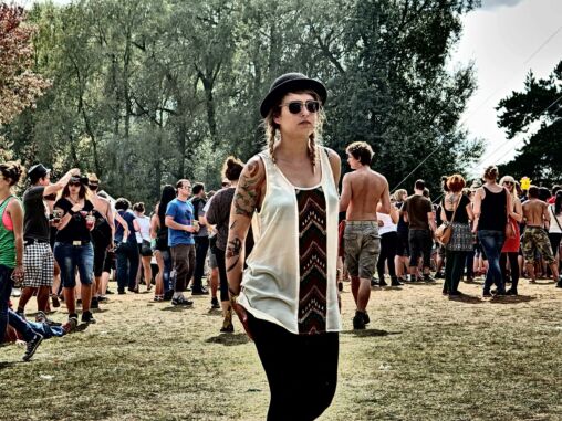 The girl at the festival