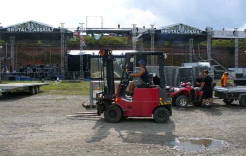 Red Forklift Truck