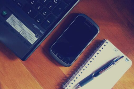 Laptop and Phone