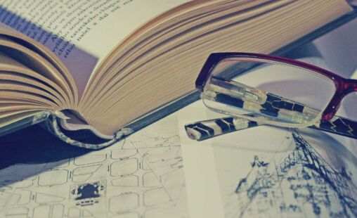 Books and glasses