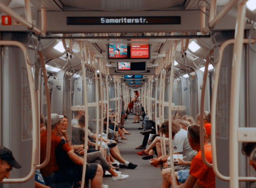 People in subway wagon