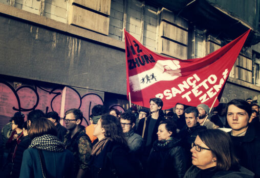 People at the demonstration