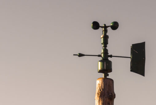 Anemometer with the sky