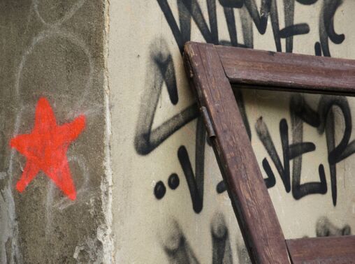 Grunge street in Prague