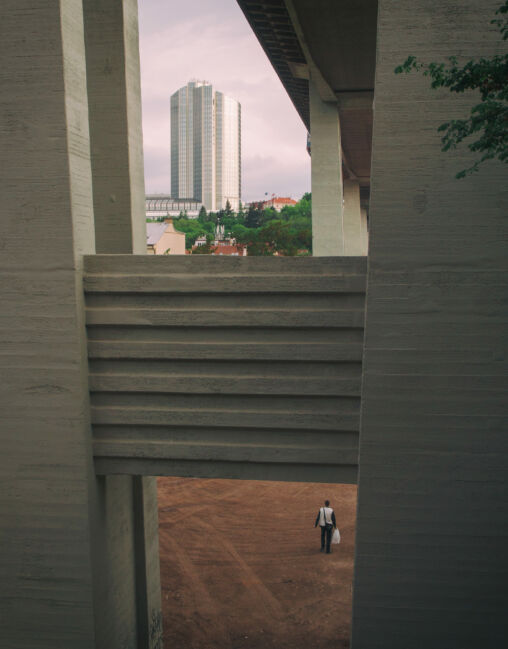 Under the Nusle bridge