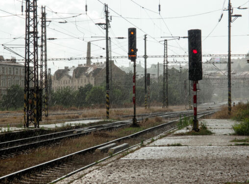 Rain on the station