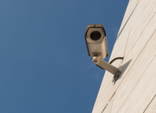 CCTV Camera On Modern Building