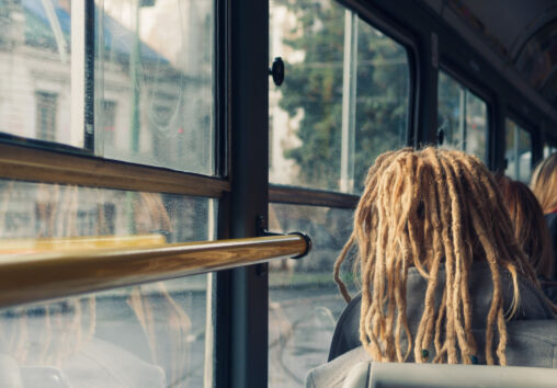 Girl with dreadlocks