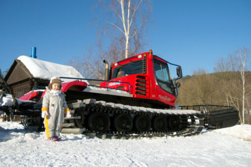 Children and Snowcat