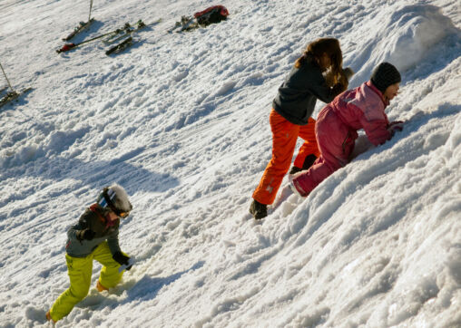 Playing Children On The Snow