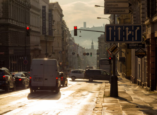 Evening Street In The City