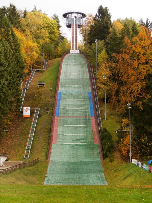 Ski Jumping Hill Without Snow