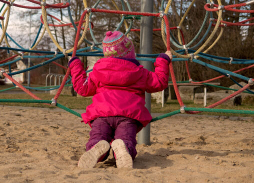 Chidlren On The Jungle Gym