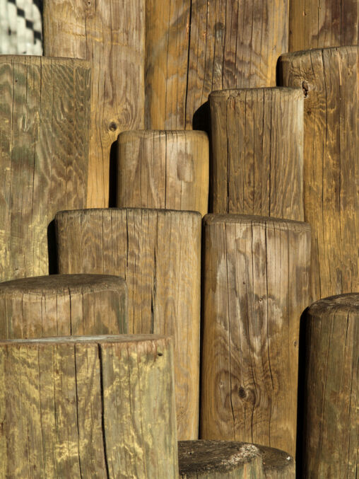 Wooden Poles With Texture