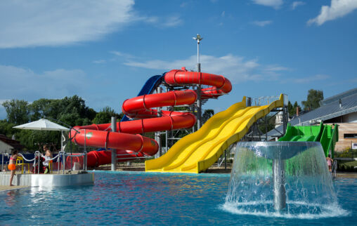 Aquapark Sliders With Pool