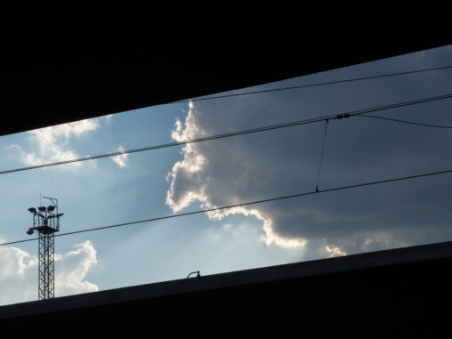 Clouds from railway station