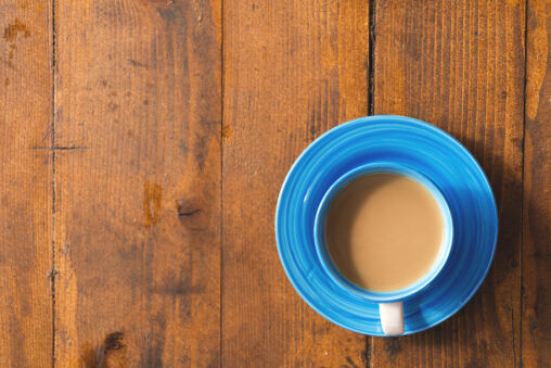 Coffee Cup on Wooden Table