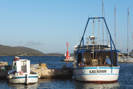 Fishing Boats in a Harbour