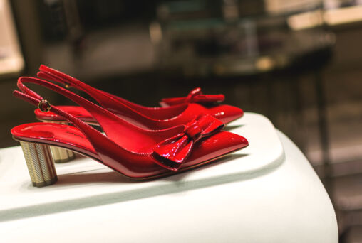 Red court shoes