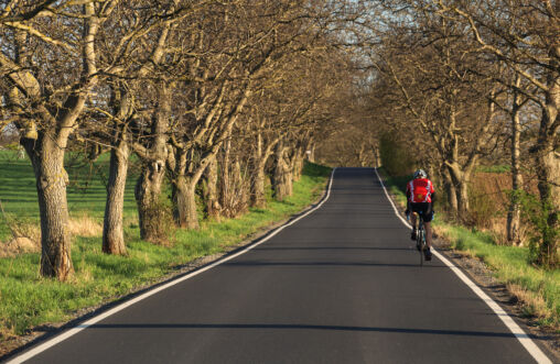 Cyclist on the road