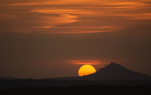 Setting sun landscape