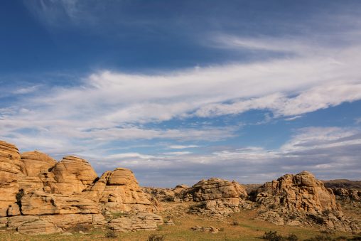 Rock Landscape in Baga Gazriin Chuluu in Mongolia