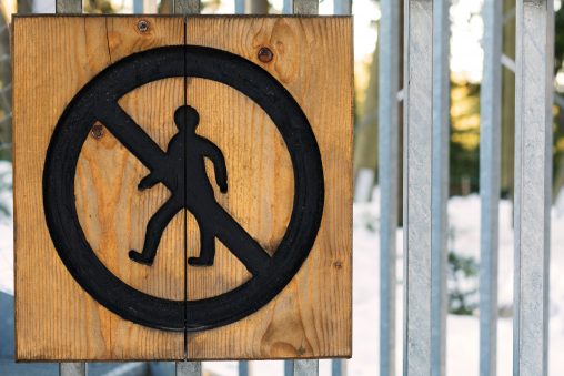 Vintage no entry sign