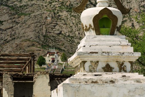 Buddhist stupa and temple in Tsetserleg, Mongolia