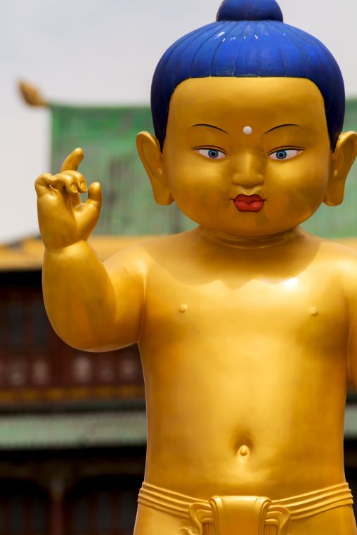 Golden Statue of Buddha as a Child