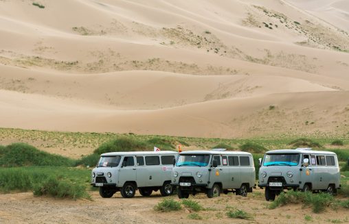 UAZ Vans on Sand Dunes