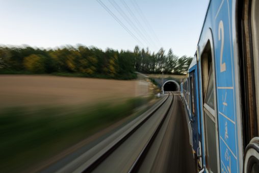 View From the Window of a Moving Train