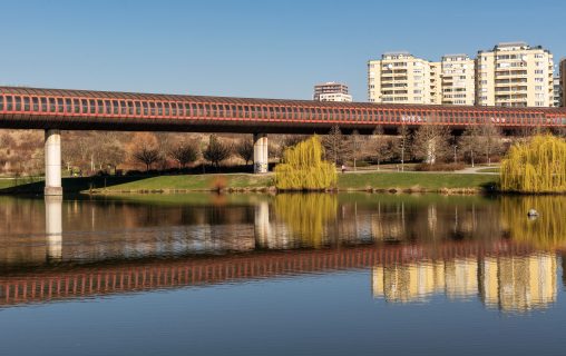 Subway Tube Bridge over the Lake