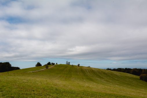 Beautiful Landscape with a Green Hill