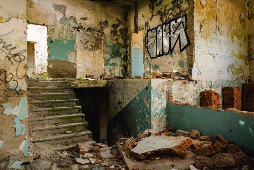 The Urbex Interior of the Ruined House