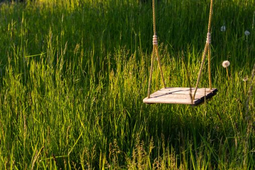 Single Wooden Swing