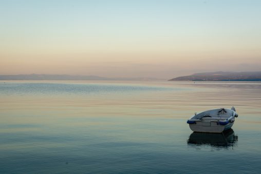 Calm Morning Sea and Boat